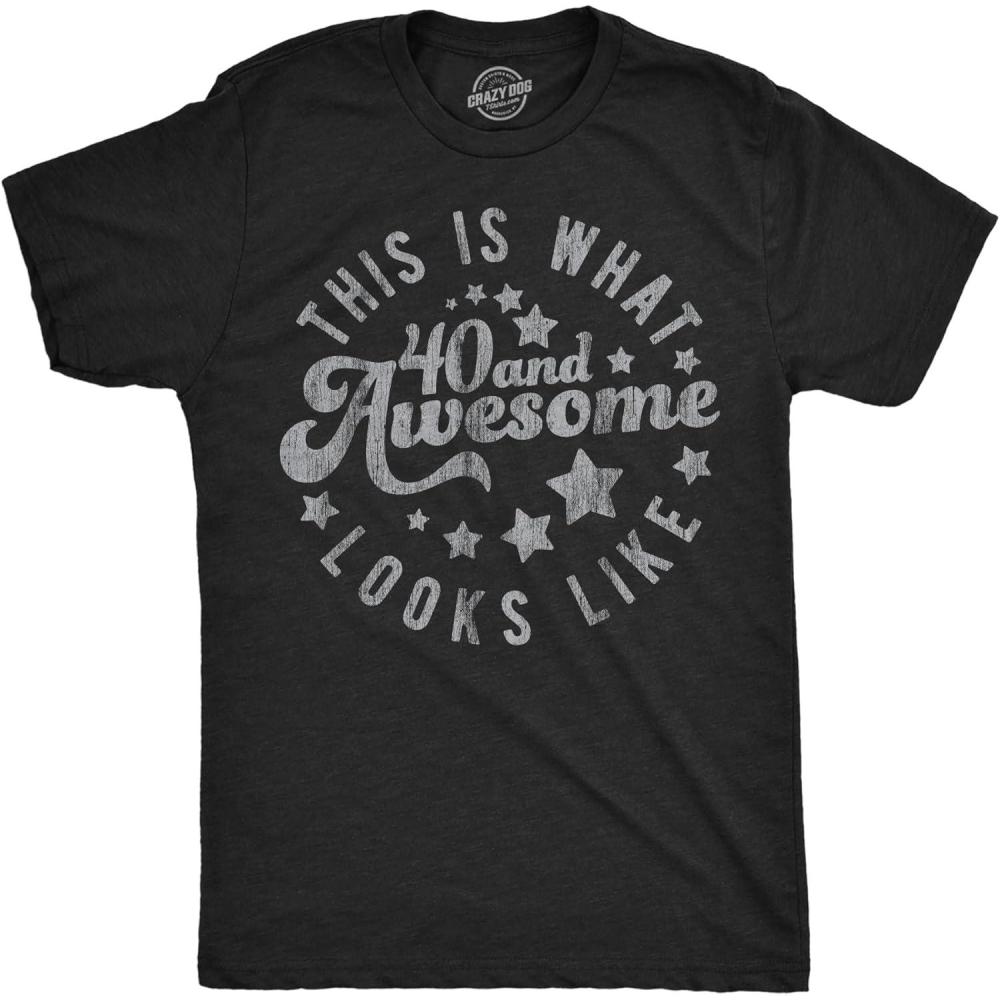 imageMens Funny T Shirts Im This Old Oldometer 40 50 or 60 and More Sarcastic Birthday Graphic Novelty Tees for MenHeather Black 40 and Awesome