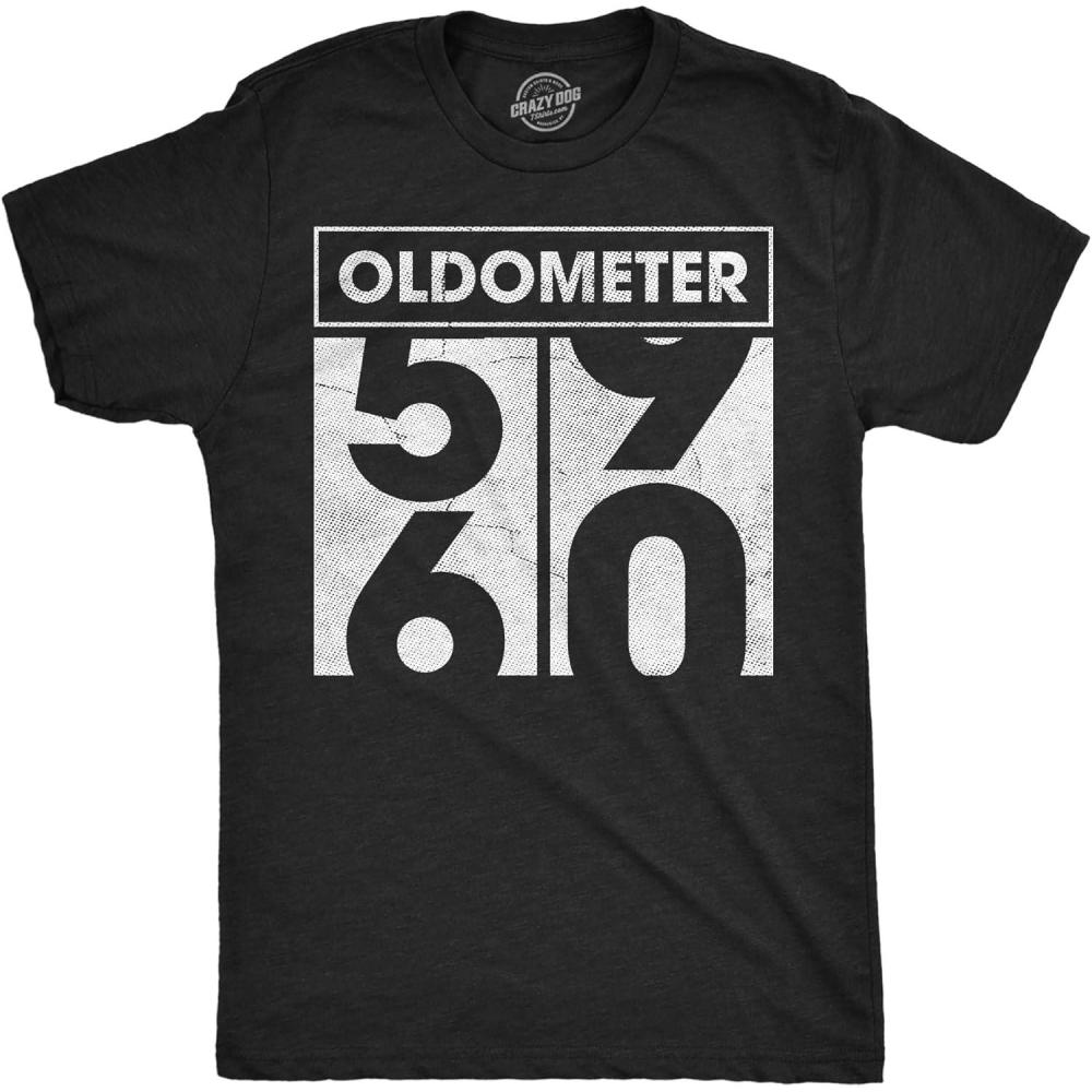 imageMens Funny T Shirts Im This Old Oldometer 40 50 or 60 and More Sarcastic Birthday Graphic Novelty Tees for MenHeather Black Oldometer 59 60