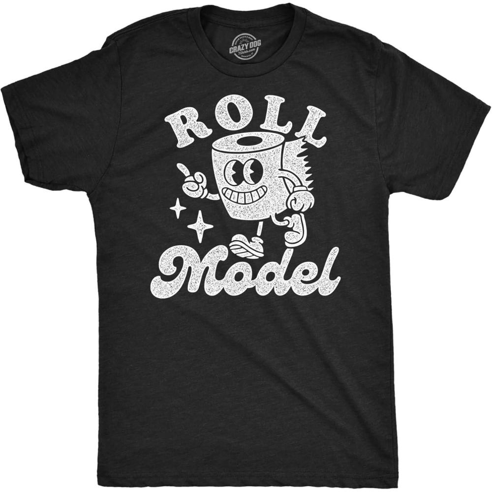 imageMens Toilet Humor TShirts Funny Tees Full of Bull Shirt for GuysHeather Black  Roll Model