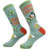 Crazy Dog T-Shirts Funny Socks for St Patricks Day Green Irish Socks for the Parade on Saint Pattys Day(Leprecant)