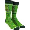 Crazy Dog T-Shirts Funny Socks for St Patricks Day Green Irish Socks for the Parade on Saint Pattys Day(Mens Fit Shaced)