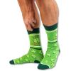 Crazy Dog T-Shirts Funny Socks for St Patricks Day Green Irish Socks for the Parade on Saint Pattys Day(Mens Fit Shaced)