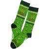 Crazy Dog T-Shirts Funny Socks for St Patricks Day Green Irish Socks for the Parade on Saint Pattys Day(Mens Fit Shaced)