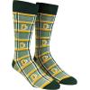Crazy Dog T-Shirts Funny Socks for St Patricks Day Green Irish Socks for the Parade on Saint Pattys Day(Plaid Beers)