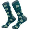 Crazy Dog T-Shirts Funny Socks for St Patricks Day Green Irish Socks for the Parade on Saint Pattys Day(Shenanigans Squad)