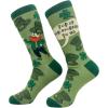 Crazy Dog T-Shirts Funny Socks for St Patricks Day Green Irish Socks for the Parade on Saint Pattys Day(Top of the Mornin)