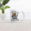 Crazy Dog T-Shirts Totally Toasted Mug Funny 420 Burnt Toast Joint Weed Smoke Toaster – 11oz Microwave Safe Insulated Drinking Cup