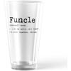 Funcle Definition Pint Glass Funny Uncle Family Fun Graphic Novelty Cup-16 oz Funny Drinking Glasses Uncle Cool Sarcastic Novelty Drinking Glasses White Standard