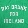Mens Day Drunk for Ireland T Shirt Funny Irish Pride St Patricks Day Party Tee(Heather Green)