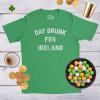 Mens Day Drunk for Ireland T Shirt Funny Irish Pride St Patricks Day Party Tee(Heather Green)