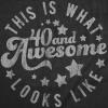 Mens Funny T Shirts I’m This Old – Oldometer 40, 50, or 60 and More Sarcastic Birthday Graphic Novelty Tees for Men(Heather Black – 40 and Awesome)