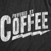Mens Powered by Coffee T Shirt Funny Sarcastic Cool Saying Vintage Graphic Tee(Heather Black)
