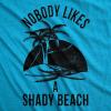 Mens Shady Beach Funny Cool Tees Sleeveless Gym Workout Novelty Fitness Tanktop(Heather Turquoise)