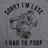 Mens Toilet Humor T-Shirts Funny Tees Full of Bull Shirt for Guys(Dark Heather Grey – Late Poop)