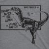 Mens Velociraptor T Shirt Funny Physics Joke Raptor Dinosaur Novelty Saying(Dark Heather Grey)