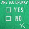 Mens are You Drunk T Shirt Funny Beer Drinking Party Tee(Heather Green)