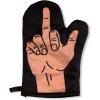 Middle Finger Oven Mitt Funny Flip The Bird Graphic Novelty Kitchen Glove Funny Graphic Kitchenwear Cool Food Novelty Cookware Black Oven Mitt(Oven Mitt)