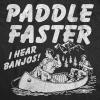 Paddle Faster I Hear Banjos Funny Vintage Movie T-Shirt(Heather Black – Paddle Faster)