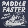 Paddle Faster I Hear Banjos Funny Vintage Movie T-Shirt(Heather Navy – Paddle Faster)