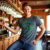 Whiskey Dicks Bar & Grill Shirt for Men – Funny Irish Drinking Tee for St Patricks Day Pub Crawls & Parties(Heather Navy – Dicks)
