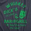 Whiskey Dicks Bar & Grill Shirt for Men – Funny Irish Drinking Tee for St Patricks Day Pub Crawls & Parties(Heather Navy – Dicks)