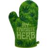 Crazy Dog T-Shirts My Favorite Herb Funny 420 Pot Leaf Smoking Novelty Kitchen Utensils Funny Graphic Kitchenwear 420 Cool Food Novelty Cookware Green – Oven Mitt(Oven Mitt)