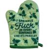 I Sprinkle F*ck in Every Sentence Like It’s Parsley Oven Mitt Funny Cooking Graphic Kitchen Accessories Funny Graphic Kitchenwear Cool Food Novelty Green Oven Mitt(Oven Mitt)