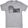 Mens Fry Day Friday T Shirt Funny Fast Food French Fry Weekend TGIF Tee(Light Heather Grey)