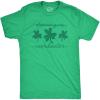 Mens Shenanigans Coordinator T Shirt Funny Saint Patrick’s Day Parade Graphic Novelty Tee for Guys(Heather Green)