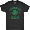 Mens Shenanigans Squad T Shirt Funny St Patricks Day Clover Graphic Saint Paddy Tee(Heather Black)