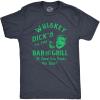 Whiskey Dicks Bar & Grill Shirt for Men – Funny Irish Drinking Tee for St Patricks Day Pub Crawls & Parties(Heather Navy – Dicks)