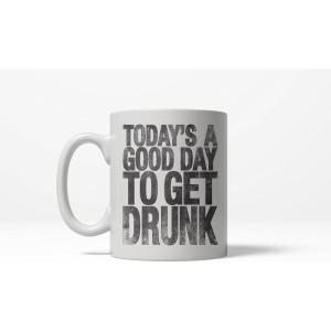 Good Day to Get Drunk Funny Drinking Beer St. Patrick’s Day Ceramic Coffee Drinking Mug – 11oz Microwave Safe Insulated Drinking Cup