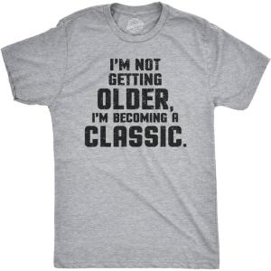 Mens Funny T Shirts I’m This Old – Oldometer 40, 50, or 60 and More Sarcastic Birthday Graphic Novelty Tees for Men(Light Heather Grey – Classic)