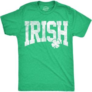 Mens Funny T Shirts Irish Collegiate Sarcastic St Patricks Day Tee for Men