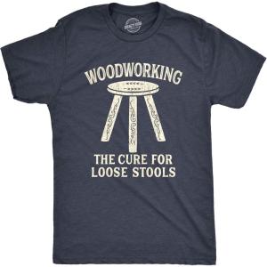 Mens Toilet Humor T-Shirts Funny Tees Full of Bull Shirt for Guys(Heather Navy – Loose Stool)