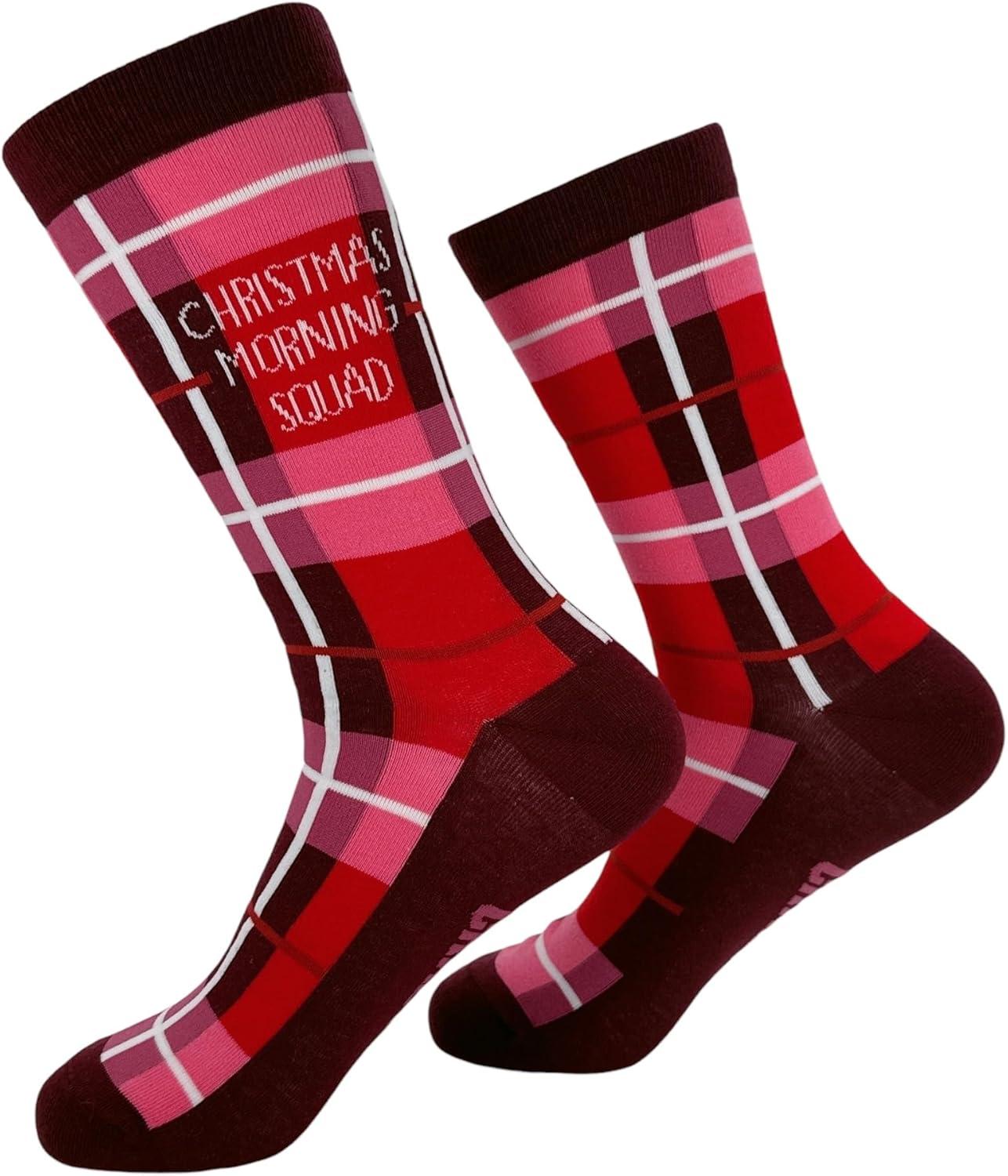 imageCrazy Dog TShirts Sarcastic Womens Christmas Socks with Funny Designs Sassy Footware for The HolidaysXmas Morning