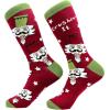 Crazy Dog T-Shirts Sarcastic Womens Christmas Socks with Funny Designs Sassy Footware for The Holidays(Crushin It)