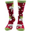 Crazy Dog T-Shirts Sarcastic Womens Christmas Socks with Funny Designs Sassy Footware for The Holidays(Crushin It)