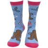 Crazy Dog T-Shirts Sarcastic Womens Christmas Socks with Funny Designs Sassy Footware for The Holidays(Gingerbread Butt)