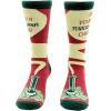 Crazy Dog T-Shirts Sarcastic Womens Christmas Socks with Funny Designs Sassy Footware for The Holidays(Merry Juana)
