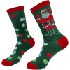 Crazy Dog T-Shirts Sarcastic Womens Christmas Socks with Funny Designs Sassy Footware for The Holidays(Santa Bird)