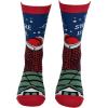 Crazy Dog T-Shirts Sarcastic Womens Christmas Socks with Funny Designs Sassy Footware for The Holidays(Struggle Real Santa)