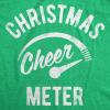 Womens Christmas Cheer Meter T Shirt Funny Holiday Xmas Party Graphic Tee(Heather Green)