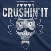 Womens Crushin It T Shirt Funny Christmas Nutcracker Tee for Ladies(Navy)