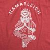 Womens Namasleigh T Shirt Funny Namaste Yoga Meditation Santa Sleigh Christmas Tee(Heather Red)