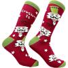 Crazy Dog T-Shirts Sarcastic Womens Christmas Socks with Funny Designs Sassy Footware for The Holidays(Crushin It)
