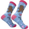 Crazy Dog T-Shirts Sarcastic Womens Christmas Socks with Funny Designs Sassy Footware for The Holidays(Gingerbread Butt)