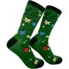 Crazy Dog T-Shirts Sarcastic Womens Christmas Socks with Funny Designs Sassy Footware for The Holidays(Lit)