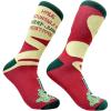 Crazy Dog T-Shirts Sarcastic Womens Christmas Socks with Funny Designs Sassy Footware for The Holidays(Merry Juana)