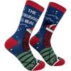 Crazy Dog T-Shirts Sarcastic Womens Christmas Socks with Funny Designs Sassy Footware for The Holidays(Struggle Real Santa)